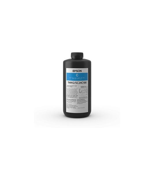 Garrafa de Tinta Ciano Epson UltraChrome UV T49V, 1000 ml
